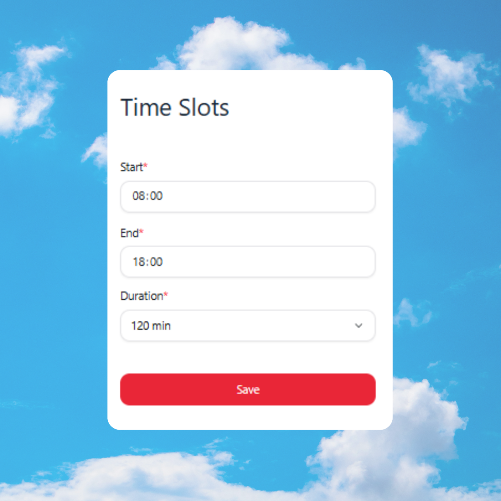 software 9 timing slot